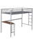 Lit mezzanine simple en métal avec bureau d'étude ergonomique et rails-938115673