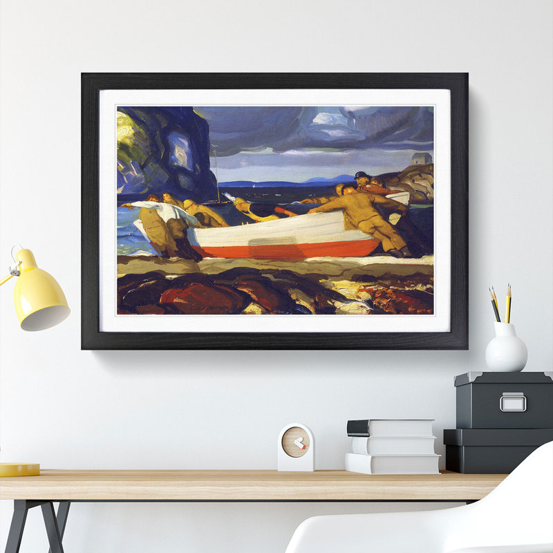 The Big Dory by George Bellows - Picture Frame Painting, Black Framed, 48cm H x 65cm W x 2cm D