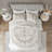 3 Piece Tufted Cotton Chenille Coverlet Set Ivory/Taupe Full/Queen-117515582