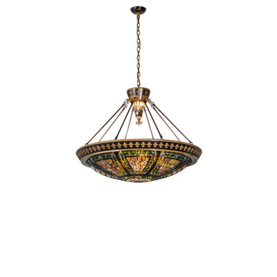 38" Wide Fleur-De-Lis Inverted Pendant