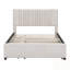 Lit plateforme double tapissier double avec 2 tiroirs et 1 lit gigogne simple-641486774-641486772
