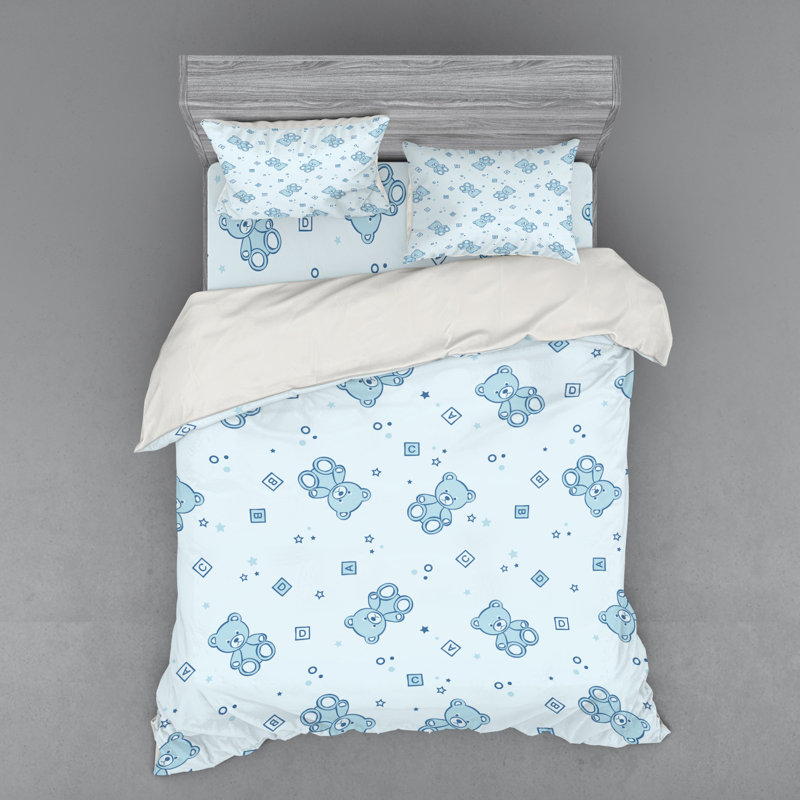 Ensemble de housse de couette de chambre de bébé, Housse de couette grand + 3 pièces supplémentair