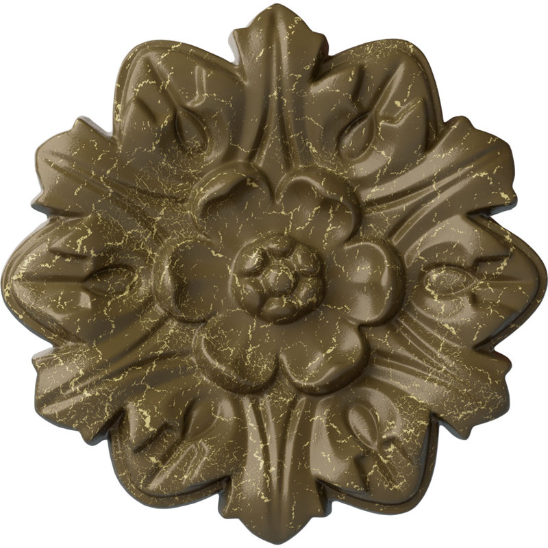 Petit médaillon de plafond Endurathane, Alexandrie, Boue Mississippi craquelée