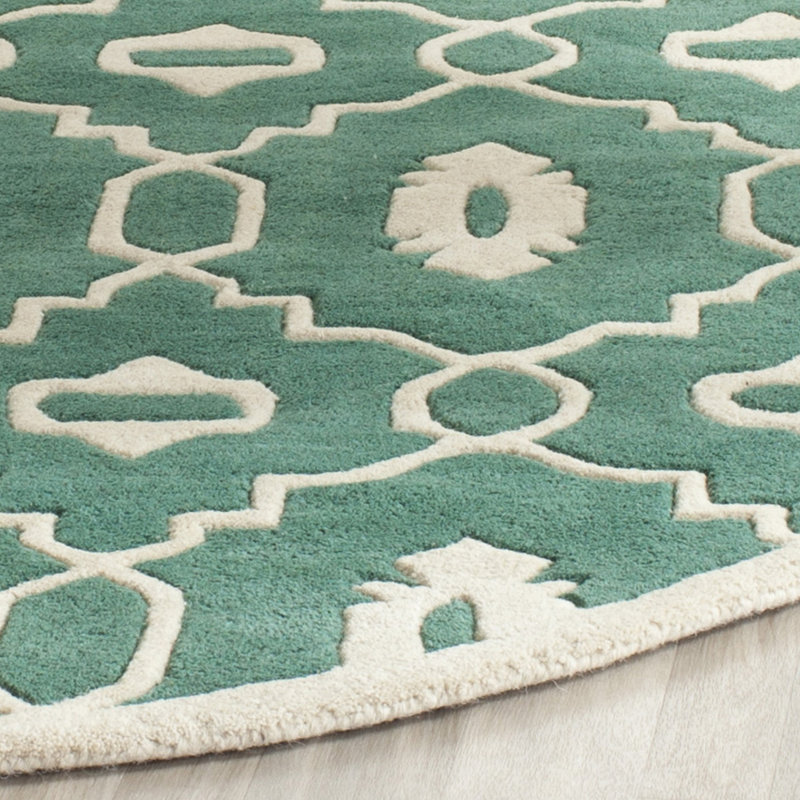 Carolene Hand Tufted Wool Geometric Rug, Rectangle 3' x 5'