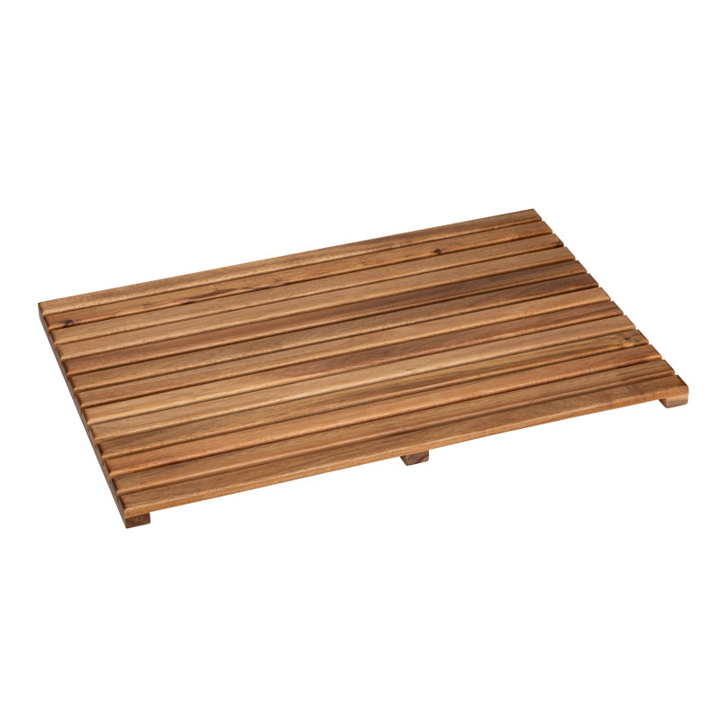 Merrillan Acacia Hardwood Non-Slip Shower Mat