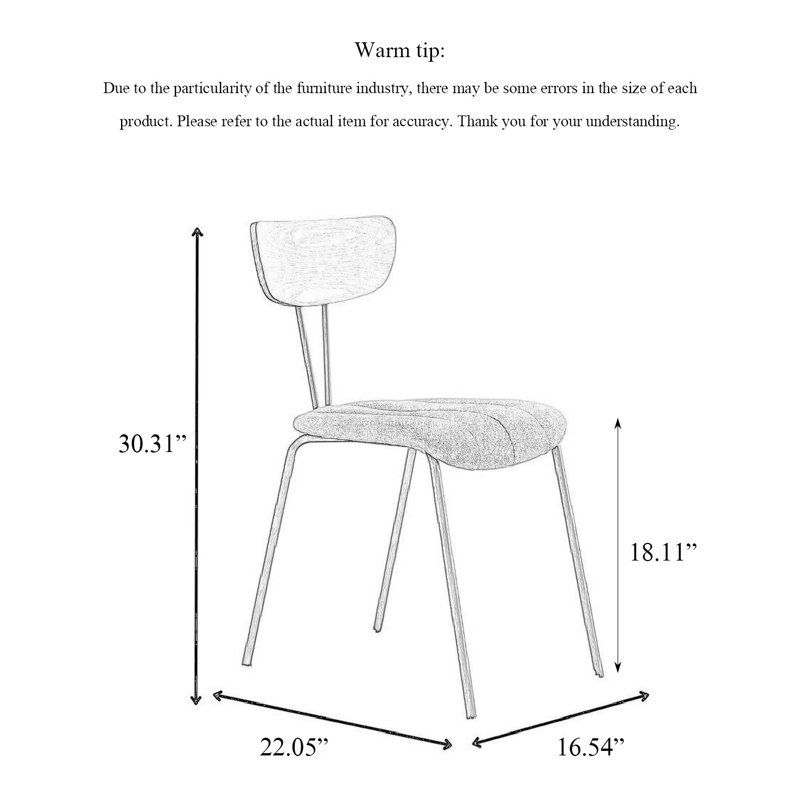 Chaise rembourrée Simple Casual