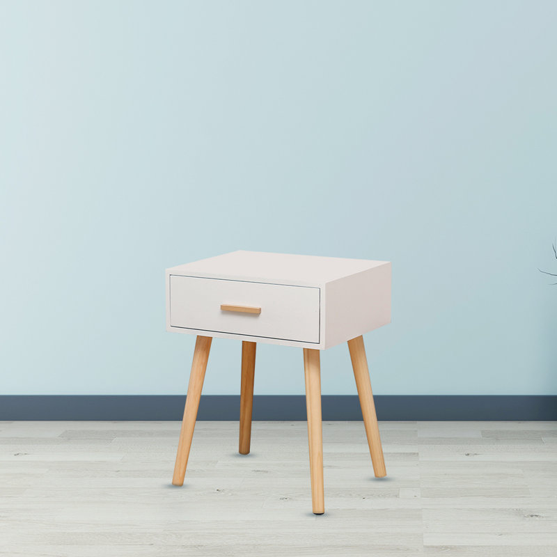 Ludovic 42cm W Bedside Table, White
