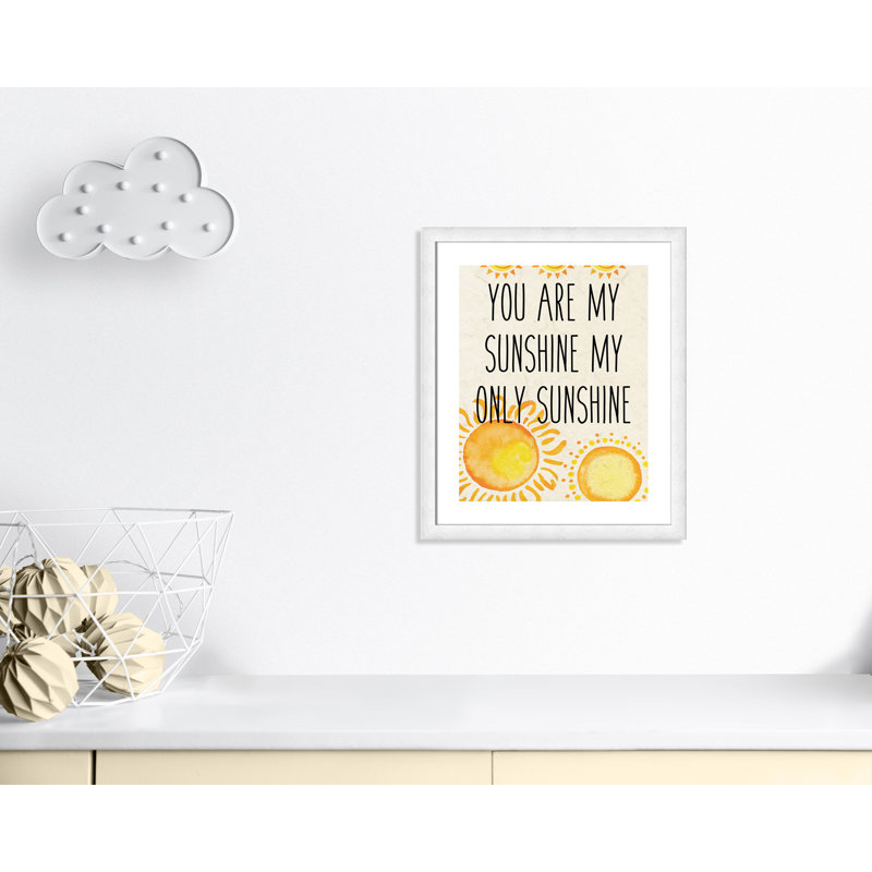 Adhésif décoratif soleil A, H 24,5 po x l 20,5 po x P 0,6 po, Encadré plat blanc