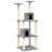 vidaXL Cat Tree Engineered wood, plush, sisal 55.5 in tall-371348539