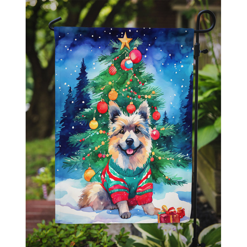 Polyester double face Noël, H 15,5 po x l 11,25 po