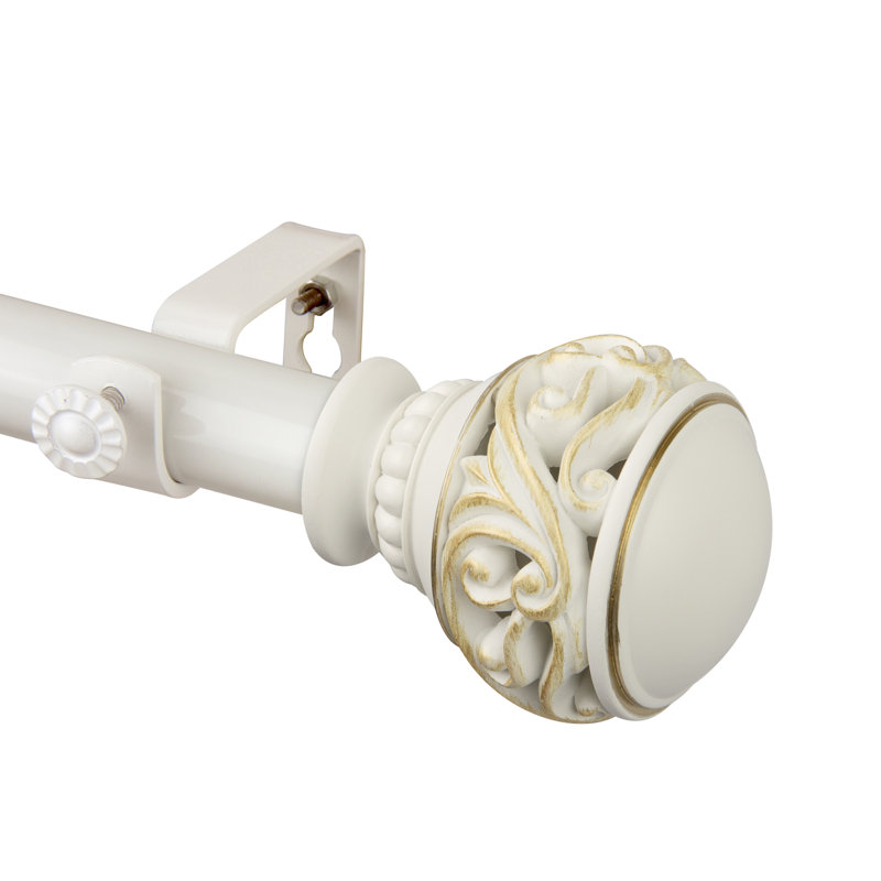 Tringle à rideaux simple Tackett, 48 po à 84 po, Blanc