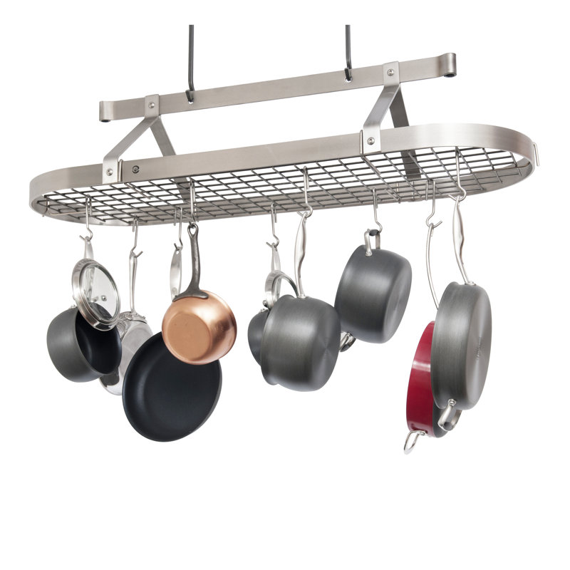 Handcrafted Oval Ceiling Hanging Pot Rack