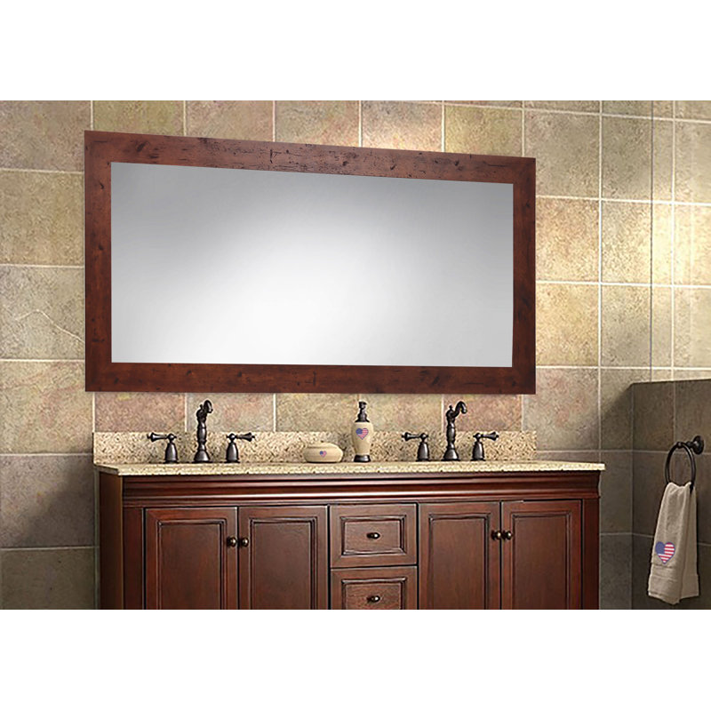 Vanderhoff Wood Flat Mirror, Dark Walnut