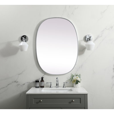 Sabine Metal Curved Oval Wall Mirror