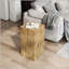Wood-Look Square-Column MGO End Table - 33.75" H, Natural-129458290-129458291