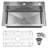 33'' L Drop-In Single Bowl Stainless Steel Kitchen Sink
