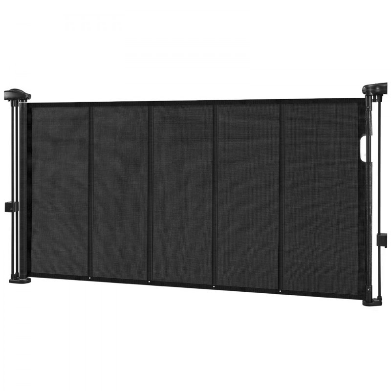 Plastic Pressure Mounted Pet Gate, 139.7cm W, Black