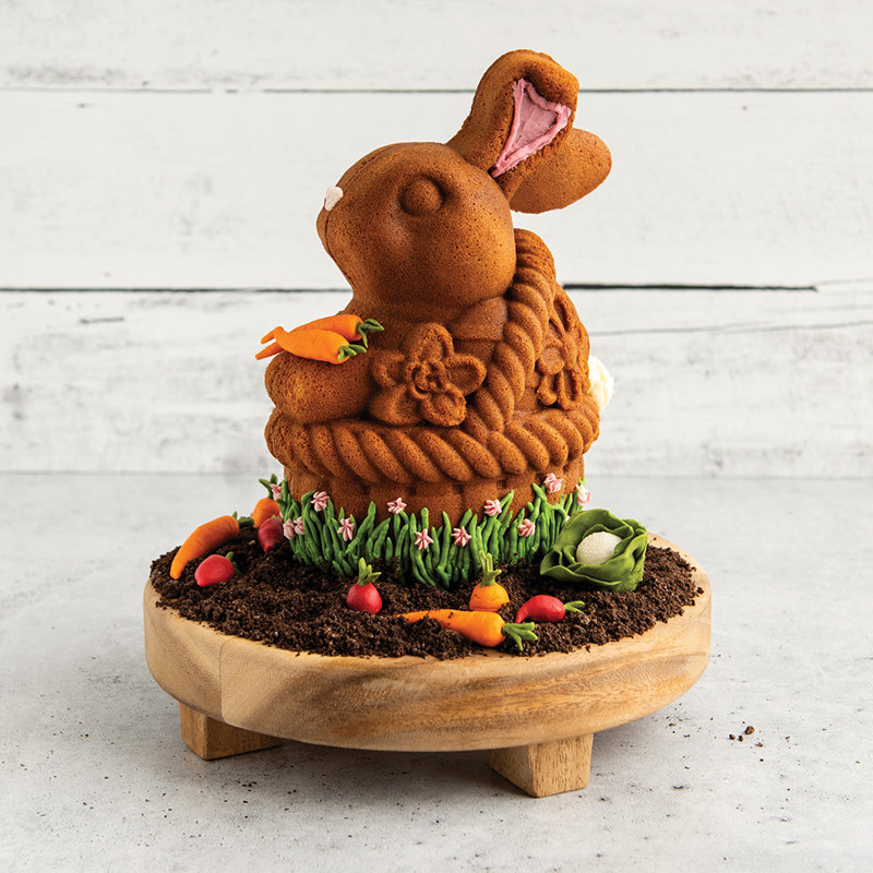 Bunny In A Basket 3D Cake Pan