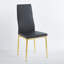 Ensemble de 4 chaises, couleur dorée, siège noir-662848134-662848132