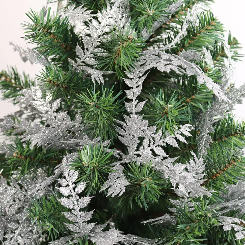10-Inch Artificial Ash Spray Floral Decor – Lifelike Faux Greenery with Detailed Leaves, Perfect for Home, Office, and Christmas Seasonal Arrangements