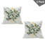 Paquet de 2 housses de coussin Ambesonne en feuilles d'eucalyptus vert moutarde-99019538-99019536