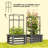 Versatile Raised Garden Bed,Galvanized Planter Box Elevated Garden Bed,Wooden Garden Bed With Trellis-32321046