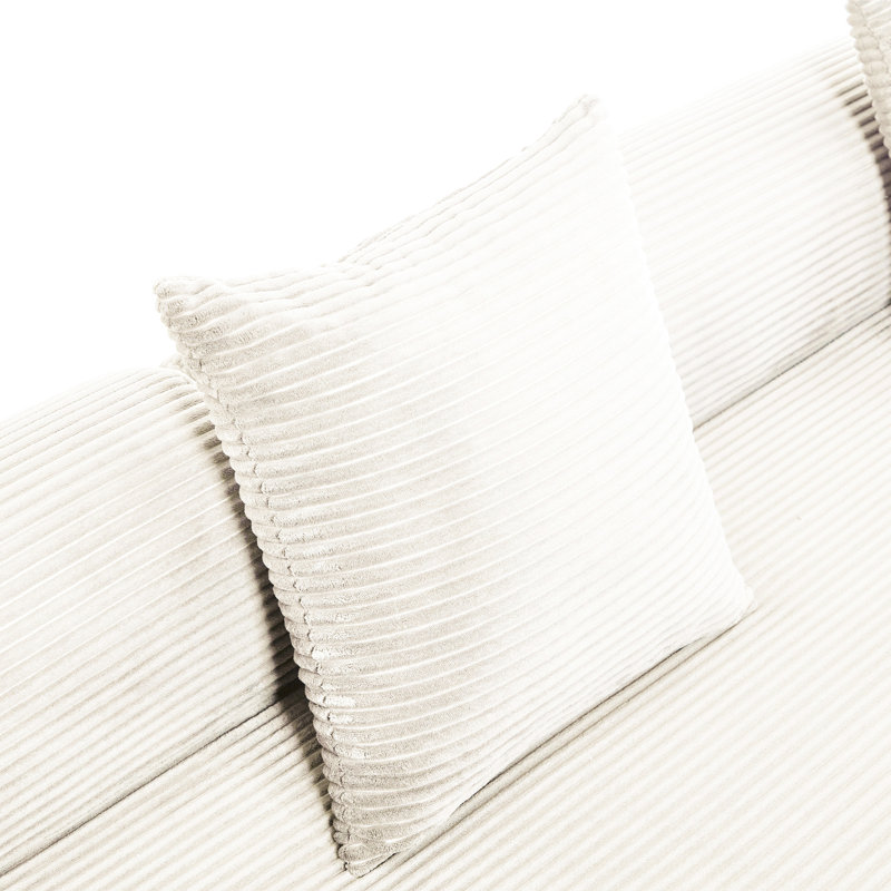 Lit pliant avec cadre fixe et rangement amovible, velours côtelé nuage, pour un usage personnel