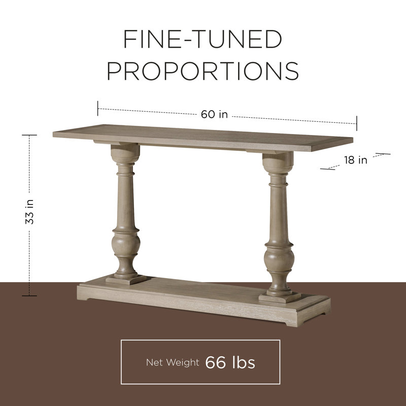 Arthur Gray Solid Wood Traditional Console Table