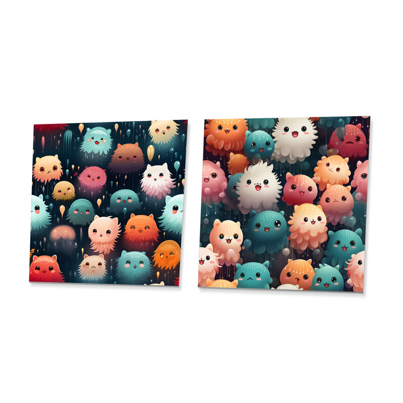 Slimy Jellyfish Papier peint pour enfants II, H 23 po x l 46 po