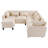 Modern Style Sectional Sofa with coffee table, with Storage Ottoman-1521821050