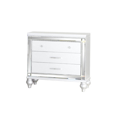 Denard 2-Drawer Nightstand with Diamond Accent