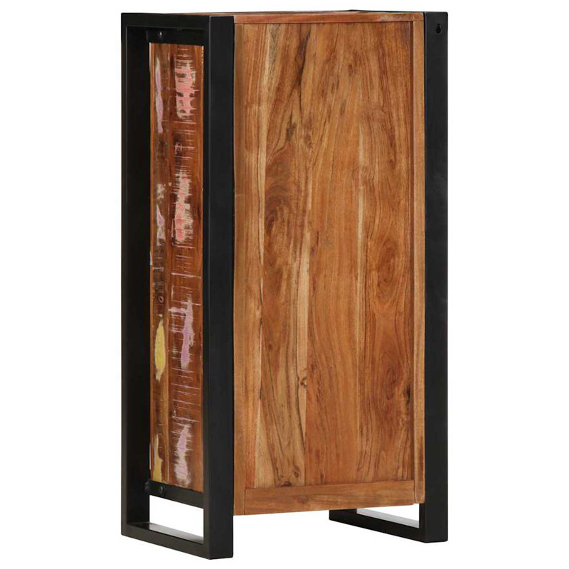 40cm W Metal Bedside Table, Dark Brown