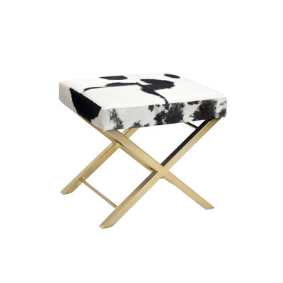 Chente Leather Ottoman by Everly Quinn
