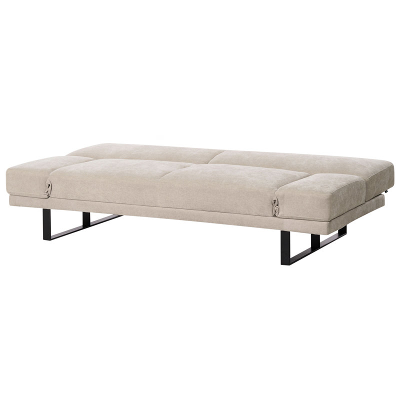 2 Seater Sofa Bed, Beige Chenille