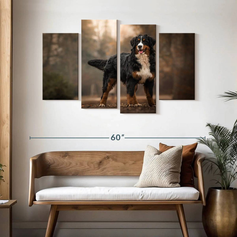 Bernese Mountain Dog, 32" H x 52" W