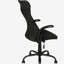 Chaise de bureau, hauteur réglable, pivotante, ergonomique, accoudoirs, bureau d'ordinateur, travail, filet noir, métal noir, contemporain, moderne