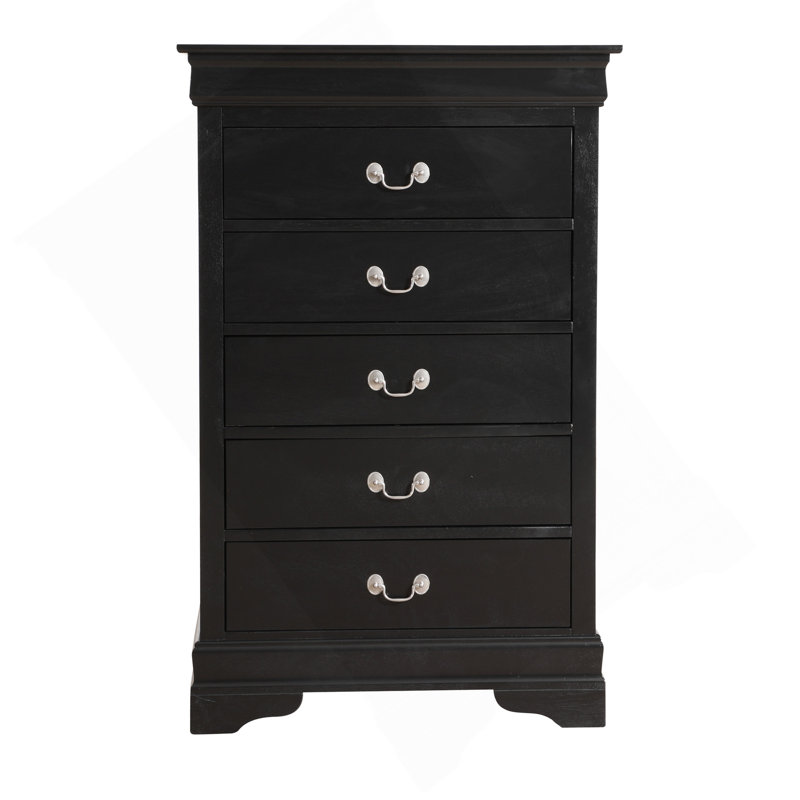 Commode Louisphillipe G2150-CH, noire, Noir