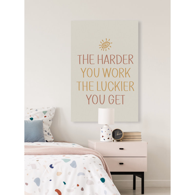 Theirry The Harder You Work - Wrapped Canvas Print, 101cm H x 66cm W x 1.91cm D