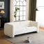 Boucle blanche à 3 places de 83 pouces pour les salons, les chambres à coucher, les bureaux d'appoint avec un design ondulé doux et durable