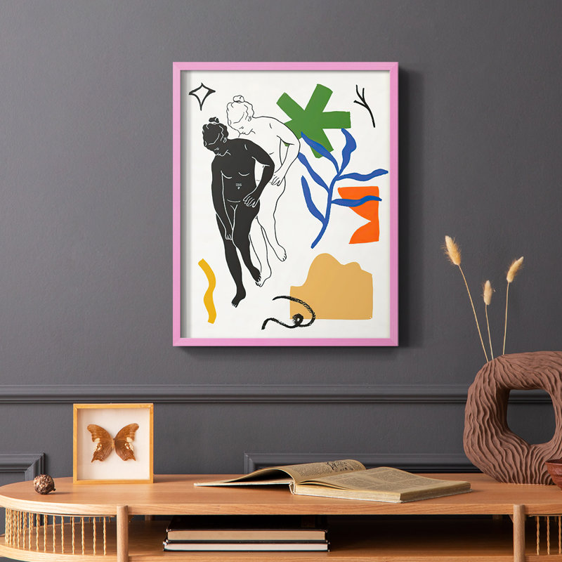 Starry Venus III, reproduction encadrée - bois massif, Rose, H 10 po x l 8 po