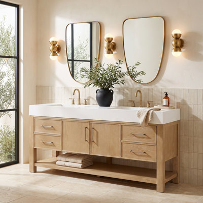 Maho 72'' Single Bathroom Vanity with Engineered Stone Top