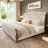 Dulane King Size Tufted Upholstered Sleigh Bed, Modern Chenille Platform Bed Frame, No Box Spring Required, cream-599370916-599370918