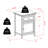 Emerson Accent Table with Removable Handle in White, 24.78'' H X 18.39'' W X 14.73'' D-1130338844