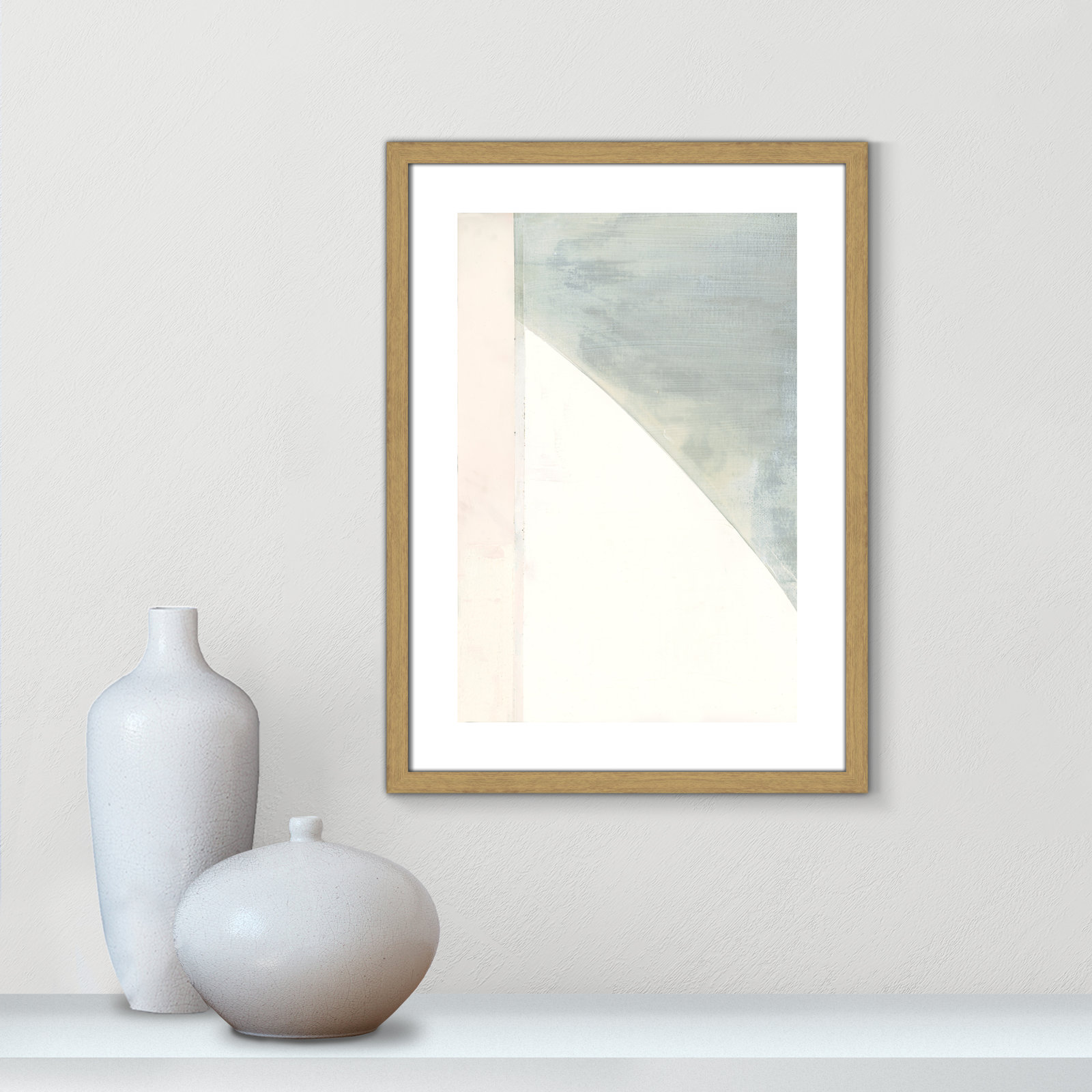 Alexandria "In Neutral I" Painting by Cartissi, Beige Wood Framed Paper, 23" H x 17" W x 0.75" D