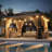 13 Ft. W X 10 Ft. D Double Roof Gazebo With String Lights