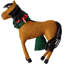 Handmade Hand Felted Wool Christmas Tree Topper - Horse with Wreath