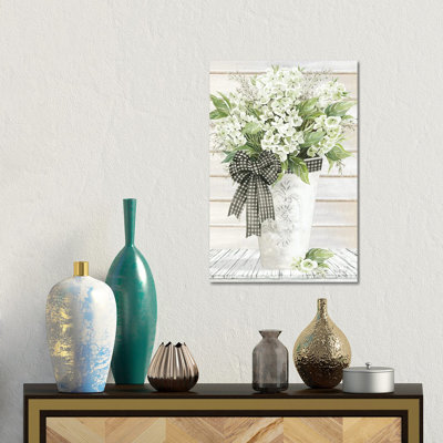 White Hydrangeas- Gallery-Wrapped Canvas Giclée