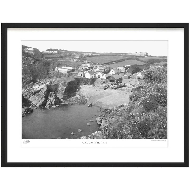 Cadgwith, 1911 - Single Picture Frame Print on Wood, 60cm H x 80cm W x 2.3cm D
