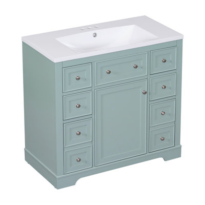 Ensemble de meuble-lavabo 36 po avec lavabo, 1 armoire et 6 tiroirs