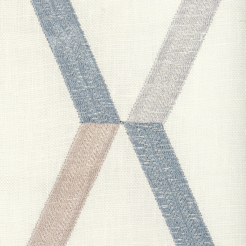 Gem to the Max Fabric, Beige/Blue 